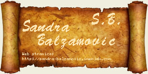 Sandra Balzamović vizit kartica